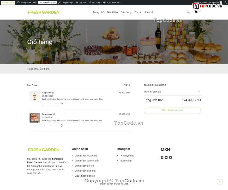 bán bánh ngọt,bán bánh,Code web,Sharecode,Web bán hàng,Theme WordPress